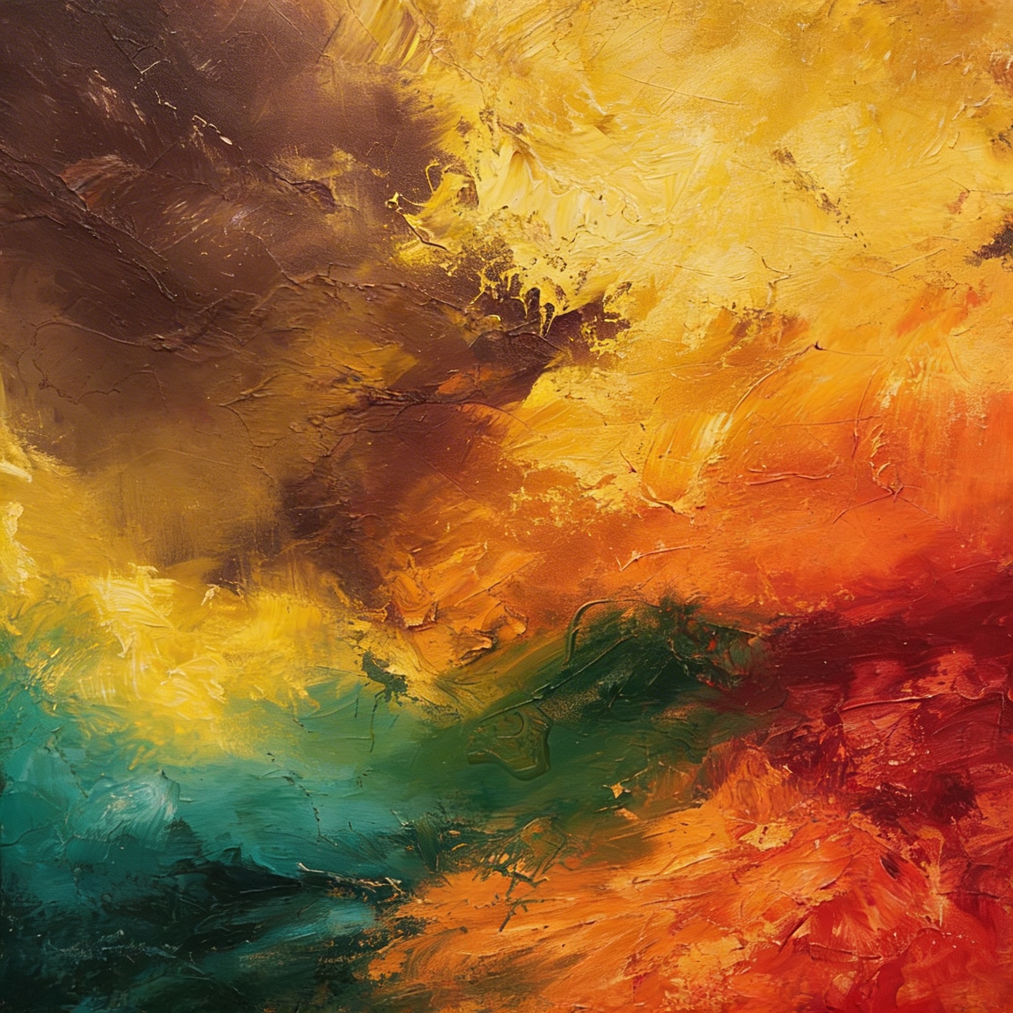 After the Storm painting in a warm room setting